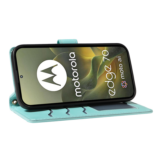 Rhombus Crossbody Leather Flip Case for Motorola Edge 70