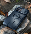 Armored case for iPhone 15 Pro Max, Dexnor CamProtect MagSafe, dark blue (Two frames)