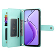 Flip case for Realme 14 Pro+ 5G, Wallet Zipper Pocket, mint