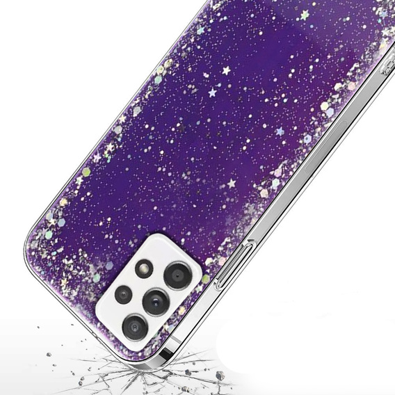 Case for Samsung Galaxy A32 5G, Glittery, purple