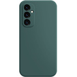 Case for Samsung Galaxy A15, Silicone Lite, dark green + 9H glass