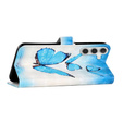 Flip case for Samsung Galaxy A05s, Wallet, Butterflies, blue