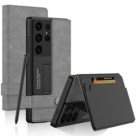 Flip case for Samsung Galaxy S25 Ultra, GKK Card Slot Wallet, black