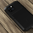 Love Mei Case for iPhone 13 mini, armored with glass, black