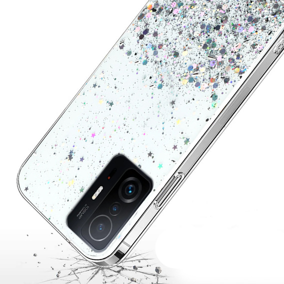 Case for Xiaomi 11T / 11T Pro, Glittery, transparent