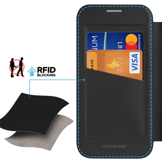 Dux Ducis case for iPhone 17, Skin X Pro, with flap, for MagSafe, black