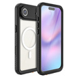 Redpepper case for iPhone Air, IP68 waterproof, for MagSafe, transparent with black sides
