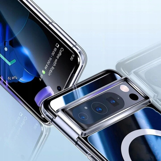 Case for Google Pixel 9 / Google Pixel 9 Pro, Fusion Hybrid, for MagSafe, transparent