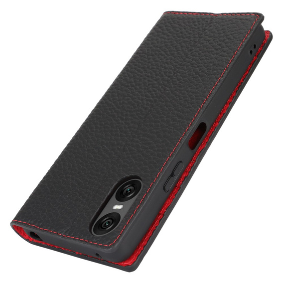 Leather case for Sony Xperia 10 VI, ERBORD Grain Leather, black