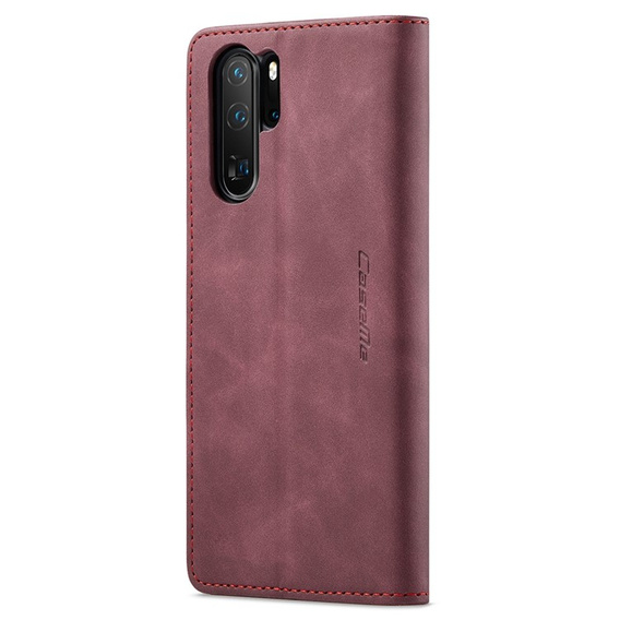 CASEME case for Huawei P30 Pro, Leather Wallet Case, maroon