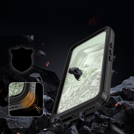 IP68 Waterproof Case for Google Pixel 8A, Redpepper, black