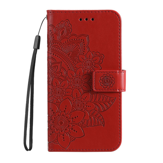 Flip case for Samsung Galaxy A13 4G, Mandala Flower, red