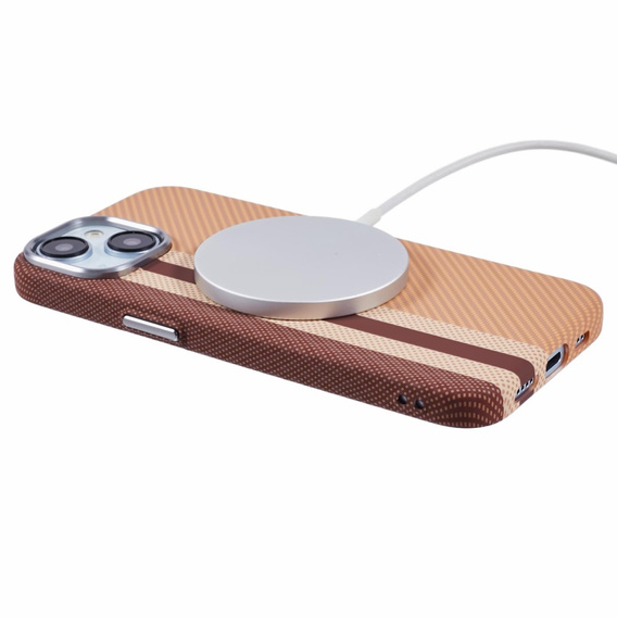 MagSafe's iPhone 13 Case, Carbon Fiber, yellow