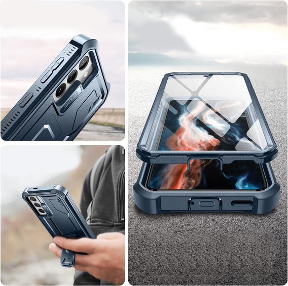 Armored case for Samsung Galaxy S21, Dexnor Full Body, blue