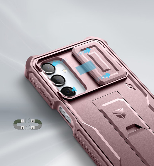 Armored case for Samsung Galaxy A16, Dexnor Full Body (Two Frames), pink