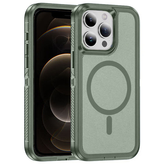Case with frame for iPhone 12/12 Pro, for MagSafe, green