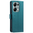 Flip case for Xiaomi Redmi Note 13 Pro 4G / Xiaomi Redmi Note 14S / Xiaomi Poco M6 Pro 4G, Rhombus Crossbody Leather, dark green