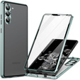 Case for Samsung Galaxy S24, Magnetic Dual Glass, green