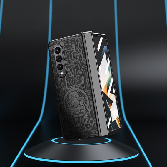 Case for Samsung Galaxy Z Fold 4 5G, Mechanical Legend, black