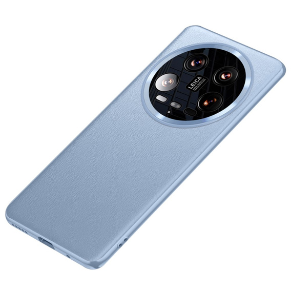Leather case for Xiaomi 14 Ultra, leather hybrid, blue