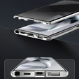Case for Samsung Galaxy S24 Ultra, Privacy Dual Glass, silver