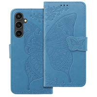 Flip case for Samsung Galaxy S23 FE, Butterfly, blue