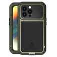 Love Mei Case for iPhone 14 Pro, armored with glass, green
