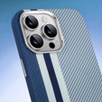 MagSafe's iPhone 16 Pro Max Case, Carbon Fiber, blue