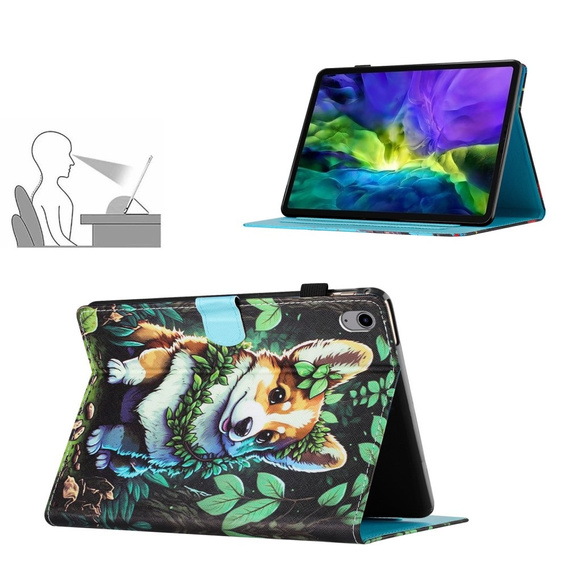 Case for iPad 10.9" 2022 (10 gen.), with flap, corgi dog