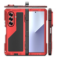 Armored case for Samsung Galaxy Z Fold6 5G, aluminum, with stand and stylus slot, black