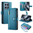 Flip case for Xiaomi 14T Pro, Wallet Zipper Pocket, blue