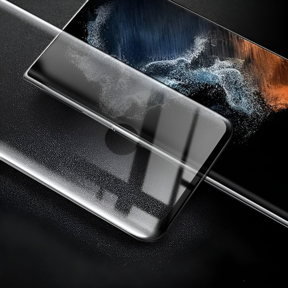 Case for Samsung Galaxy S22 Ultra, for MagSafe, ERBORD Matt Case, black + Screen Glass