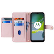 Flip case for Motorola Moto G54 5G, Wallet Zipper Pocket, pink