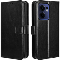 Flip case for Oppo Reno 13F / Oppo Reno 13FS, Crazy Horse Wallet, black