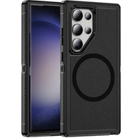 Case with frame for Samsung Galaxy S23 Ultra, for MagSafe, black