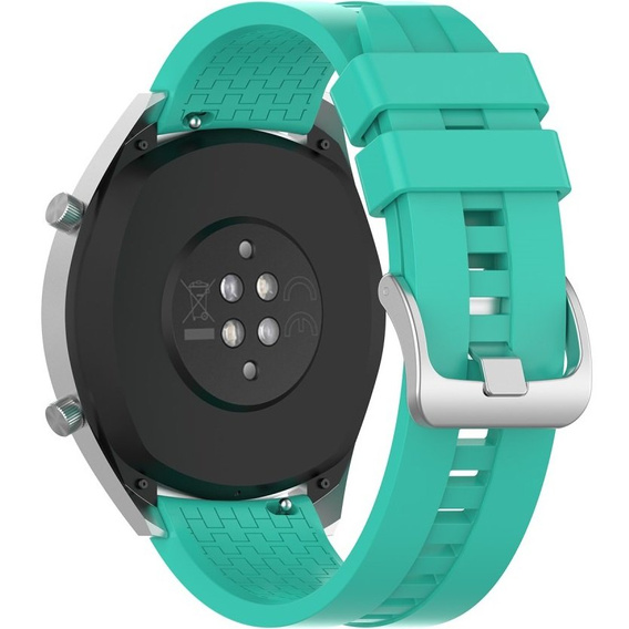 22mm Silicone strap with buckle for Huawei Watch GT / Watch GT2 - White