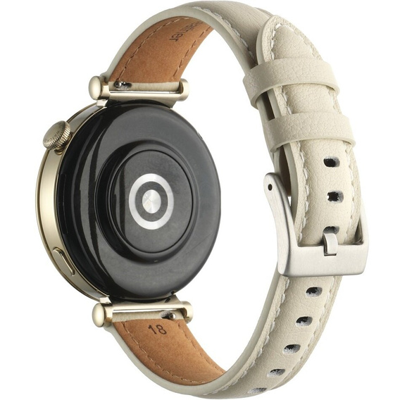 Natural leather strap for watches with 18mm attachment width