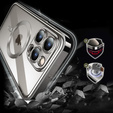 Case for iPhone 15 Pro, Privacy Dual Glass, for MagSafe, silver