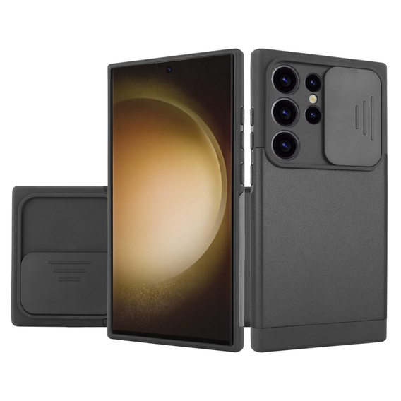 Case for Samsung Galaxy S24 Ultra, ERBORD MagProtect Slide Camera, black