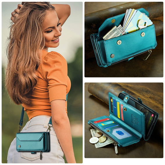 CASEME RFID Leather Wallet Case for Samsung Galaxy S26 Ultra, green