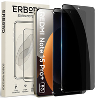 ERBORD Anti-Spy privacy tempered glass (2 pcs) for Xiaomi Redmi Note 15 Pro Plus 5G / Poco M8 Pro 5G