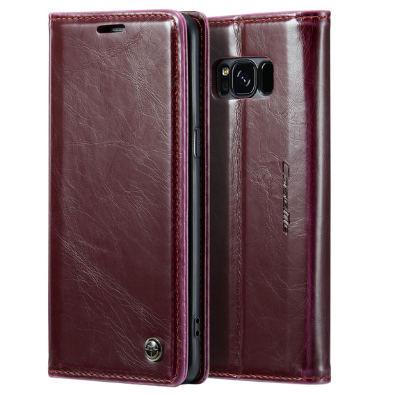 CASEME flip case for Samsung Galaxy S8, Waxy Textured, red