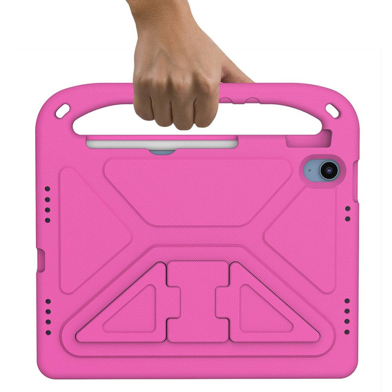 Children's case for iPad 11" 2025 A16 (11 gen.) / iPad 10.9" 2022 (10 gen.), with handle, pink