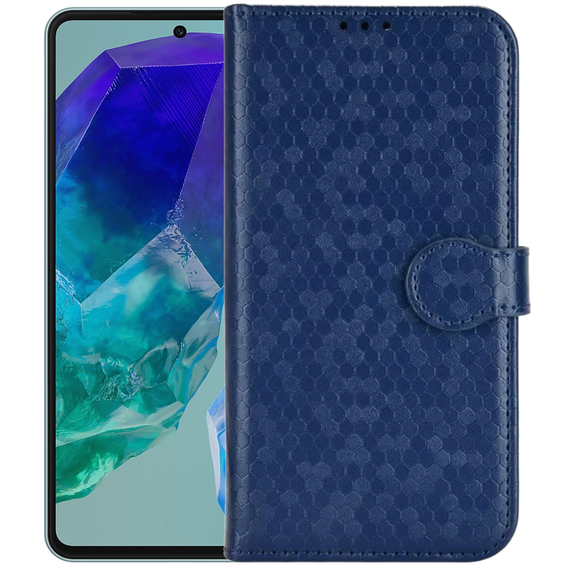 Flip case for Samsung Galaxy M55 5G, Wallet Rhombus, black
