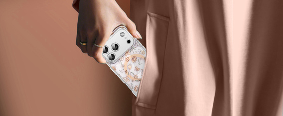 Magnetic case with floral laser pattern for iPhone 17 Pro