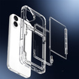 Case for iPhone 16 Plus, Card Holder Kickstand, transparent