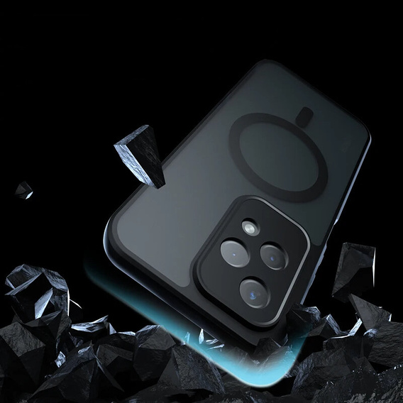 Case for Honor 200 Lite, Fusion Hybrid, for MagSafe, black
