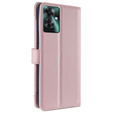 Flip case for Oppo Reno 11F 5G, Wallet Zipper Pocket, pink