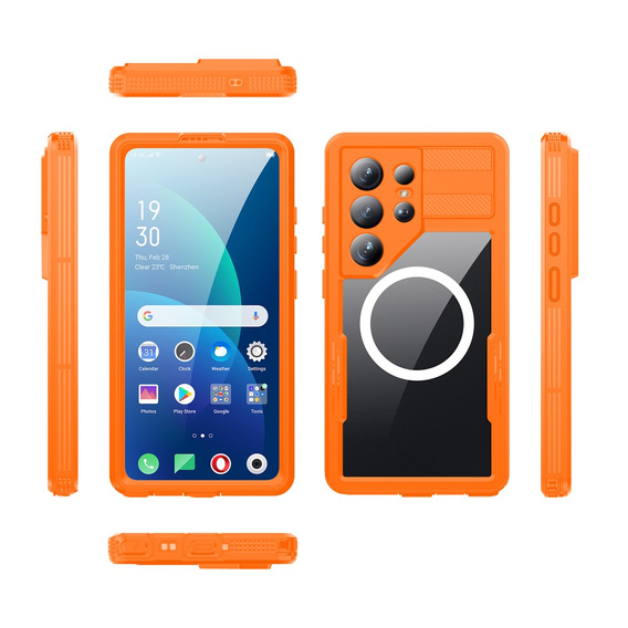 Redpepper MagSafe waterproof case for Samsung Galaxy S26 Ultra, orange