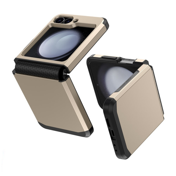 Armored Case for Samsung Galaxy Z Flip7 FE / Z Flip6, Armor Shockproof, gold